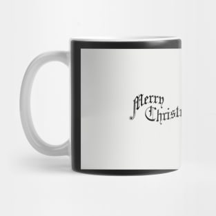 Vintage English Merry Christmas Calligraphy Card Mug